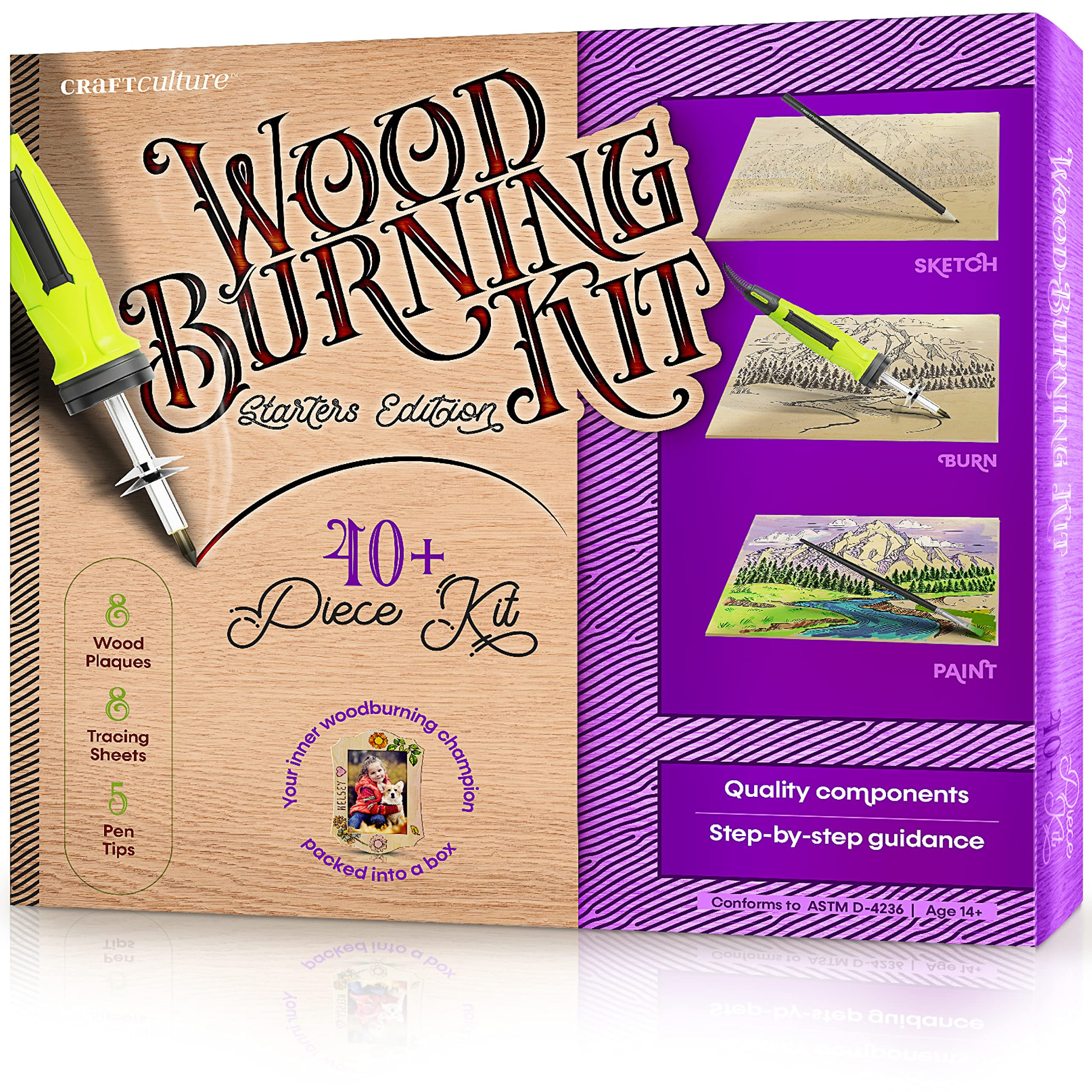Craft Culture Beginners Wood Burning Kit for Kids, Teenage Boys & Girls - Christmas Gifts for Boy... | Amazon (US)