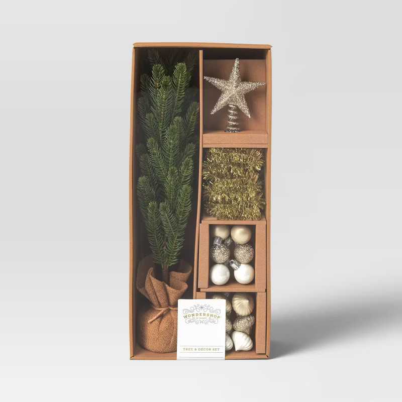 15pc Mini Artificial Christmas Tree and Trimming Kit - Wondershop™ | Target