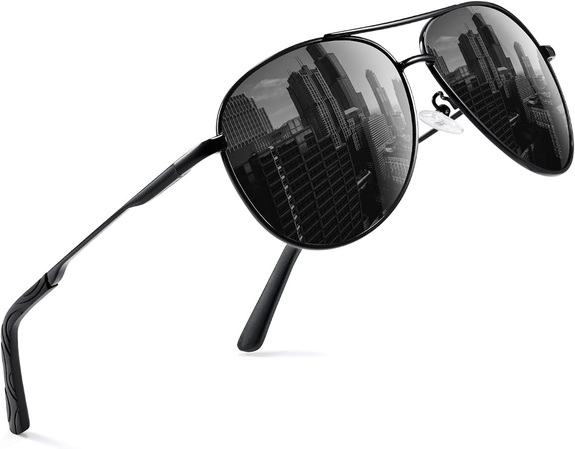 Sunglasses Men Polarized Aviator Sunglasses for Men Women Fishing Driving Sun glasses Metal Frame... | Amazon (US)