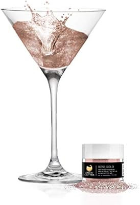 BREW GLITTER Rose Gold Edible Glitter For Drinks, Cocktails, Beer, Drink Garnish & Beverages | 4 ... | Amazon (US)
