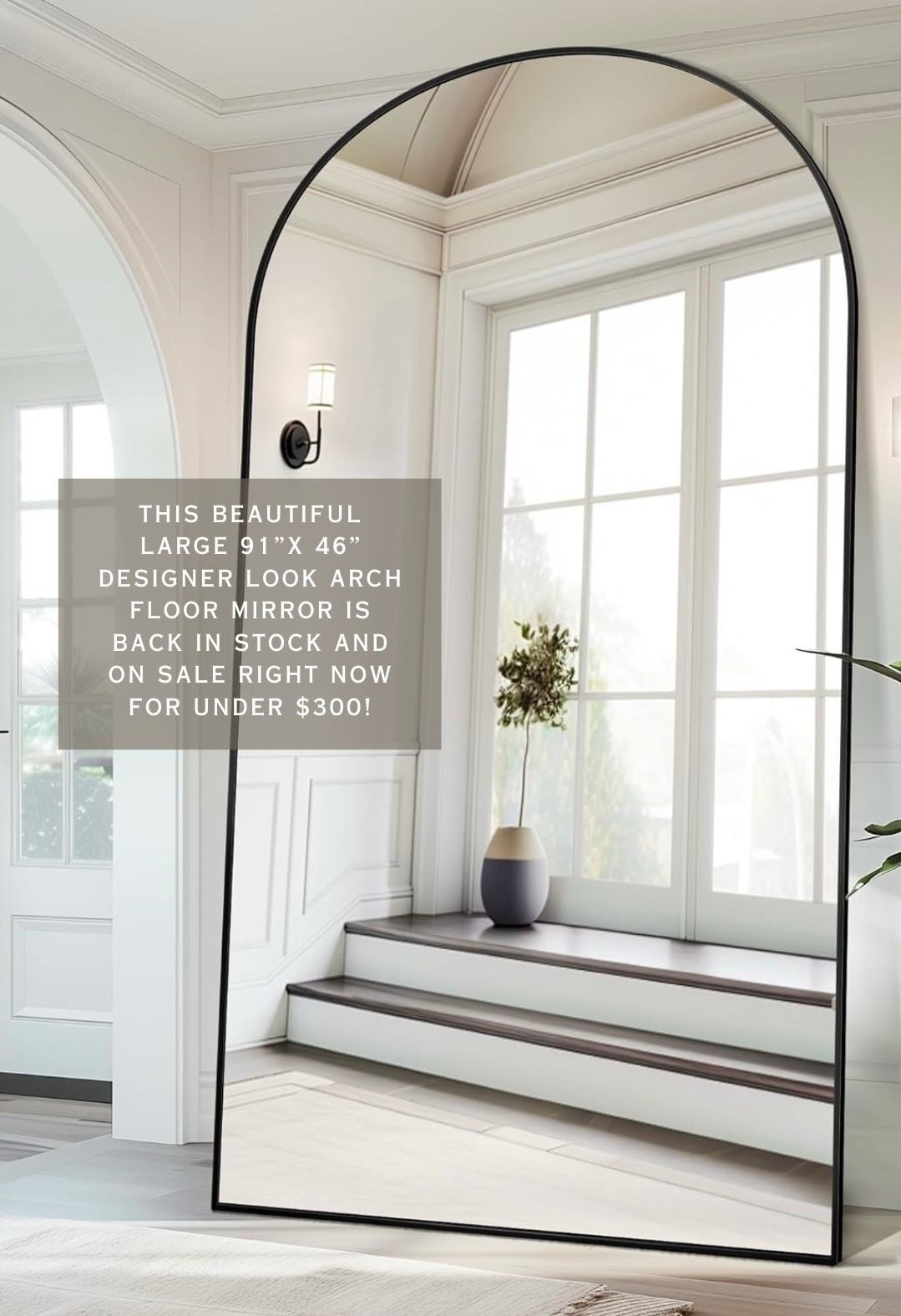 The most incredible deal on this massive designer look for less arch wall mirror for under $300!! Use  the $250 off coupon at checkout to reflect sale price!!

#LTKHome #LTKSaleAlert #LTKStyleTip
