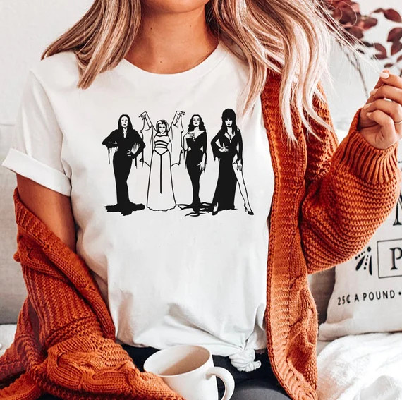 Spooky Girls Shirt Horror Queens T-shirt Wednesday Addams - Etsy | Etsy (US)