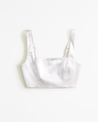 Satin Sculpt Squareneck Set Top | Abercrombie & Fitch (US)