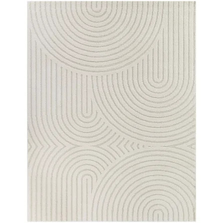 Fathir Cream Modern Geometric Area Rug | Wayfair North America