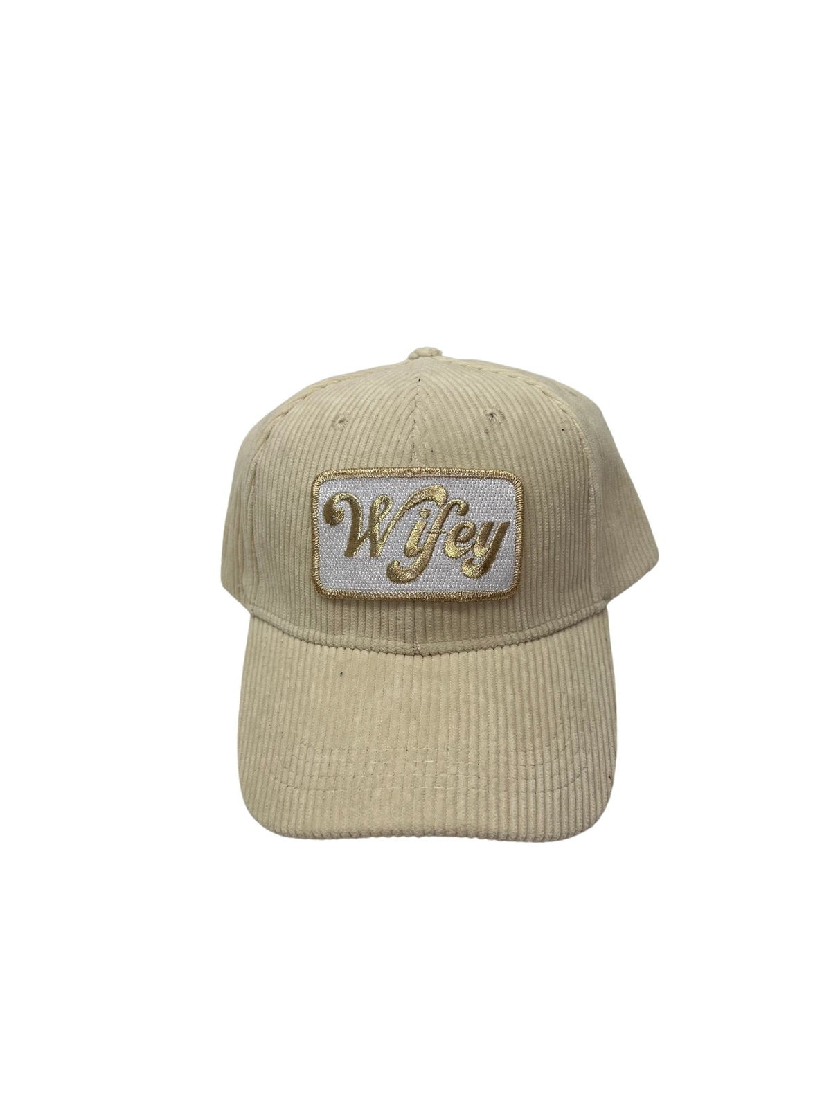 WIFEY CORDUROY PATCH HAT | Judith March