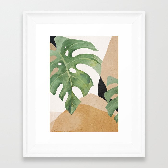 Abstract Art Tropical Leaves 3 Framed Art Print | Society6