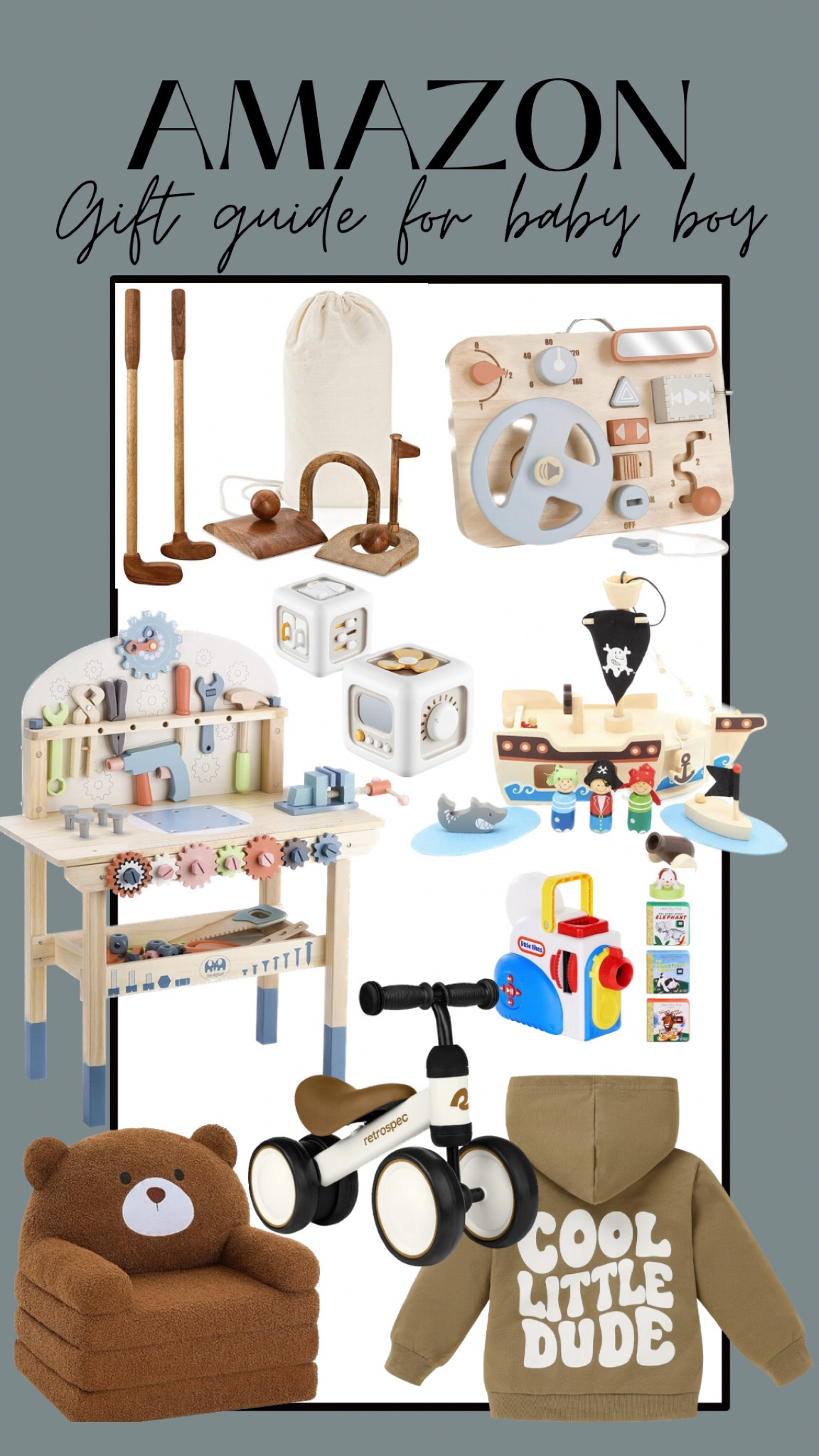 Gift guide for a little guy! Here are some cute and fun gift ideas for a little guy. 

#boygift#boygiftguide#christmasgift

#LTKGiftGuide #LTKBaby #LTKHoliday