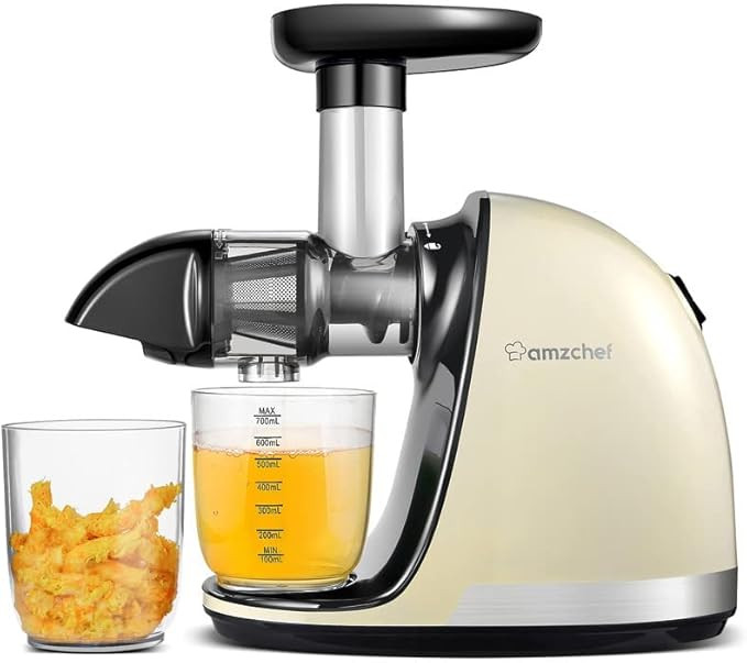 AMZCHEF Juicer Machines - Cold Press Slow Juicer - Masticating Juicer whole Fruit and Vegetable -... | Amazon (US)