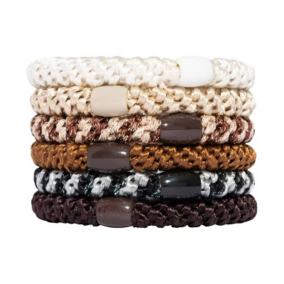 L. Erickson Grab & Go Pony Tube Hair Elastics - Neutral 3 - 6pk | Target