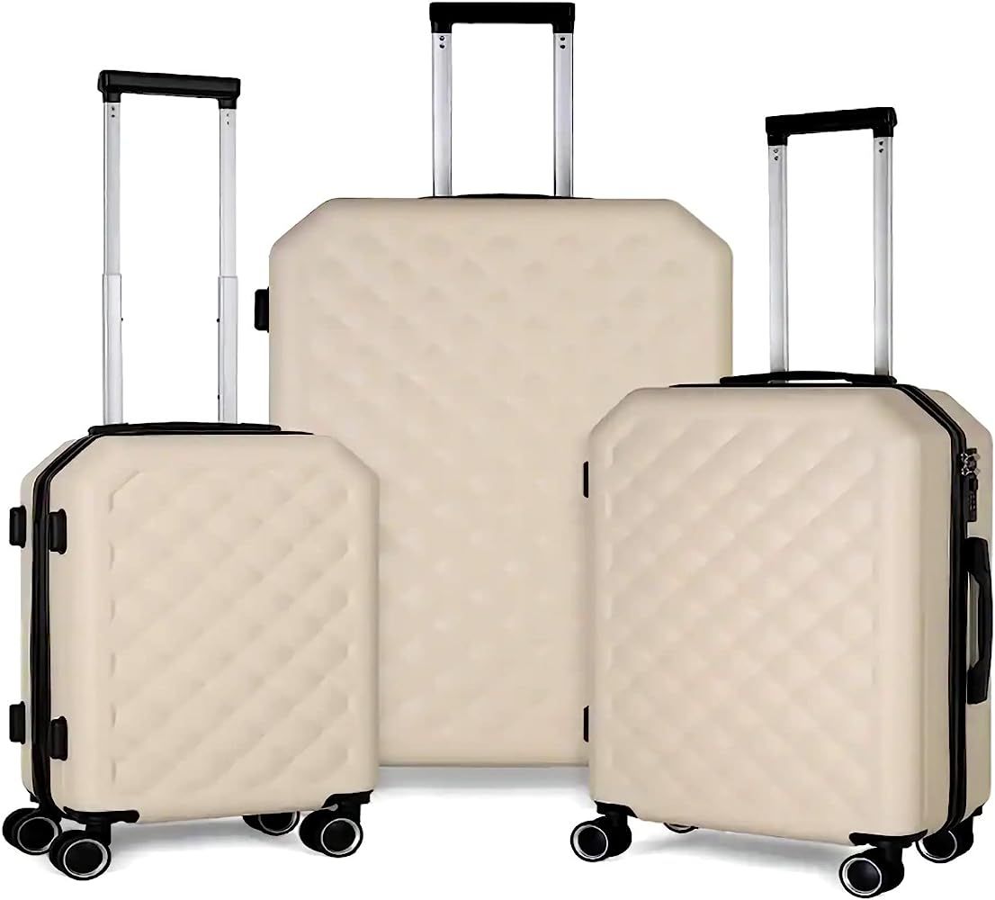 Lightweight Luggage Suitcase Piece Set Carry On Luggage Set in Elegant Blue 3 Piece | Amazon (US)