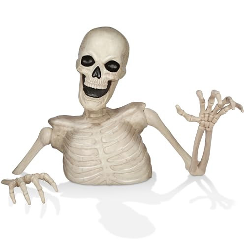 BOO BOX Halloween 48" Groundbreaking Skeleton - Scary Outdoor Halloween Decorations for Porch or Yard | Amazon (US)