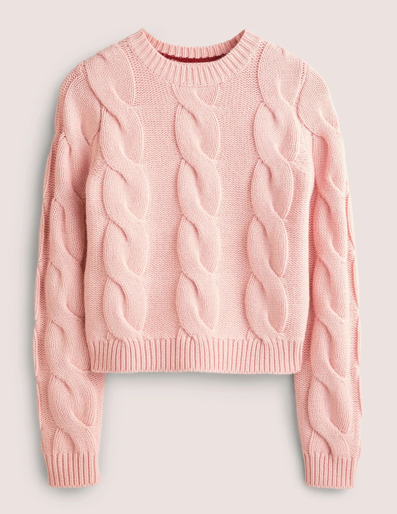 Chunky Cable Jumper - Pink Frosting | Boden (US)