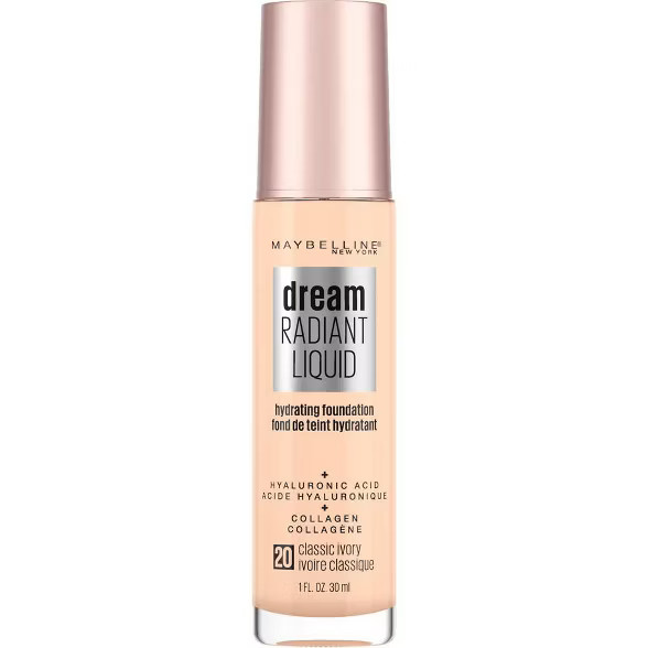 Maybelline Dream Radiant Liquid Foundation with Hyaluronic Acid + Collagen - 1 fl oz | Target