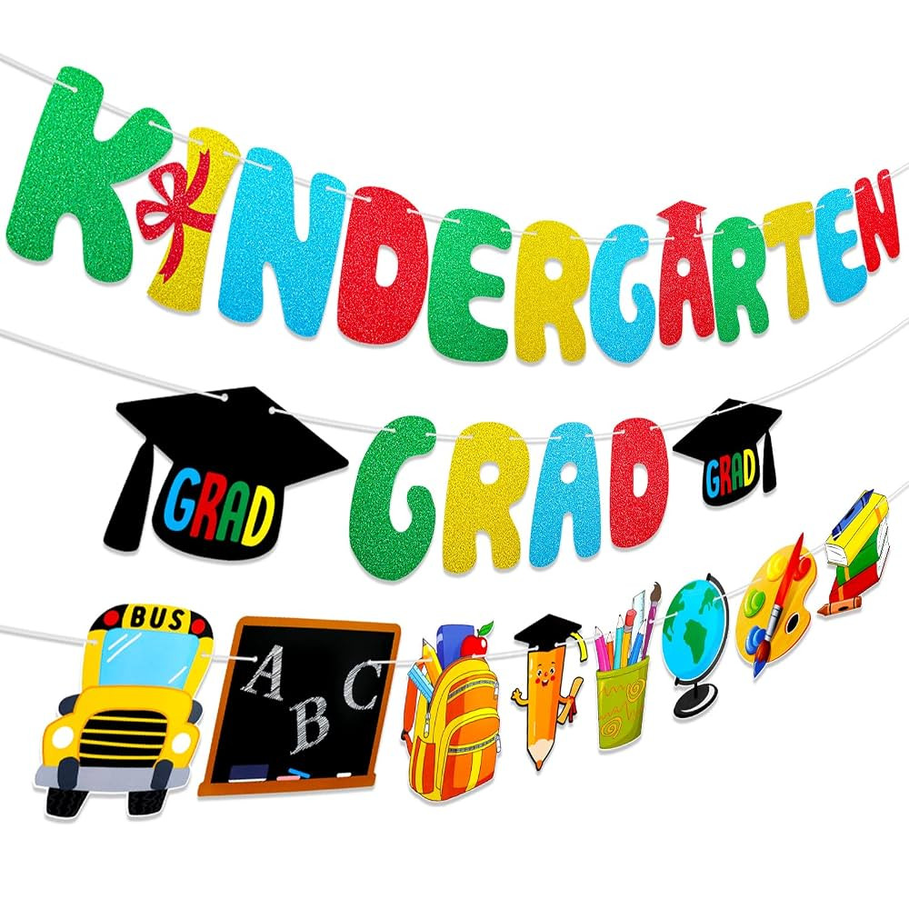 HOWAF Kindergarten Grad Banner Graduation Party Decorations Supplies,Preschool Graduation Party H... | Amazon (CA)