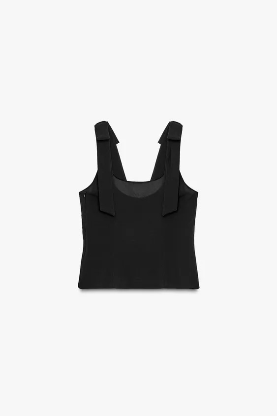 BOW DETAIL STRETCH TOP | Zara US