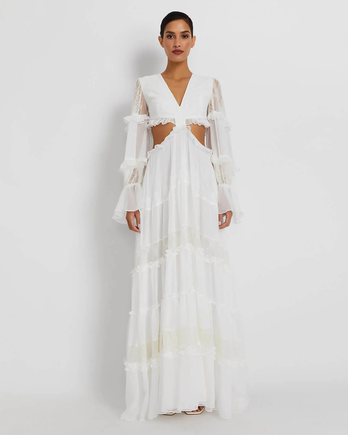 LACE TRIM MAXI DRESS | PatBO