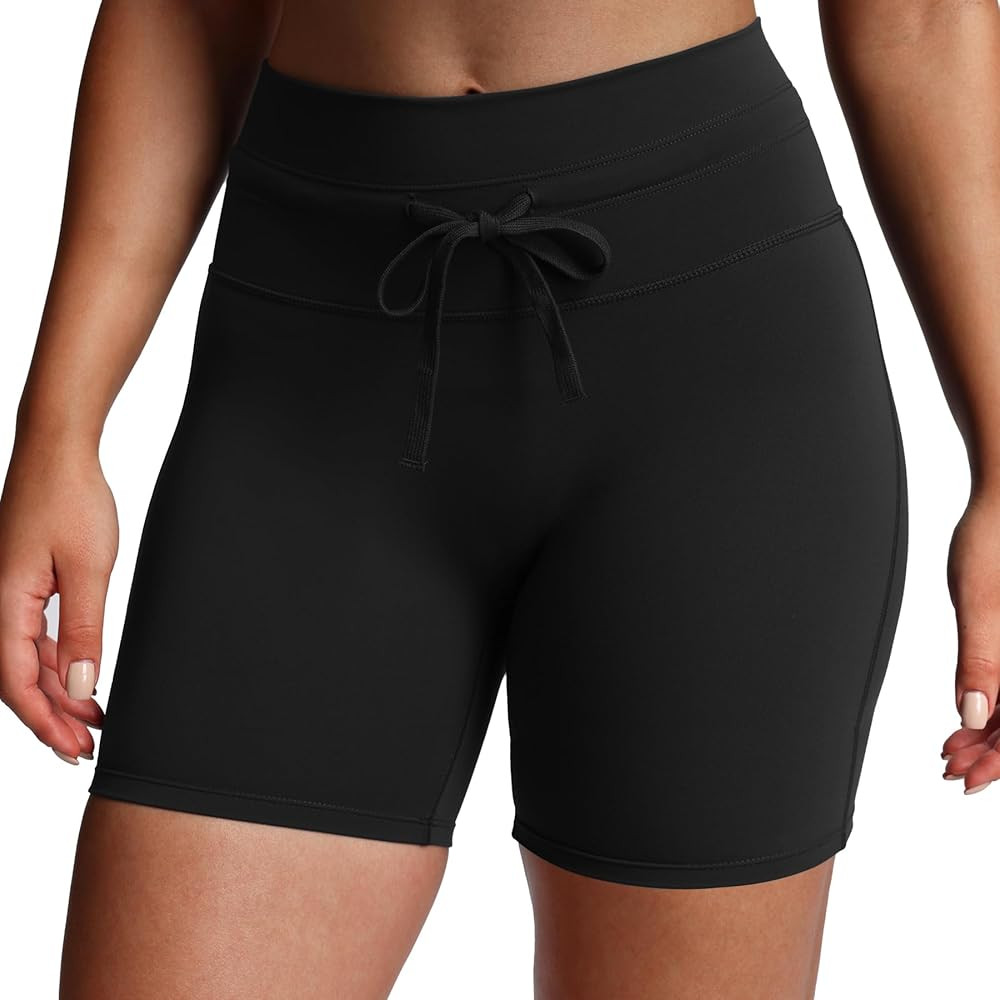 Aoxjox Mila Ultra High Rise Workout Biker Shorts for Women High Waisted Tummy Control Running Dra... | Amazon (US)