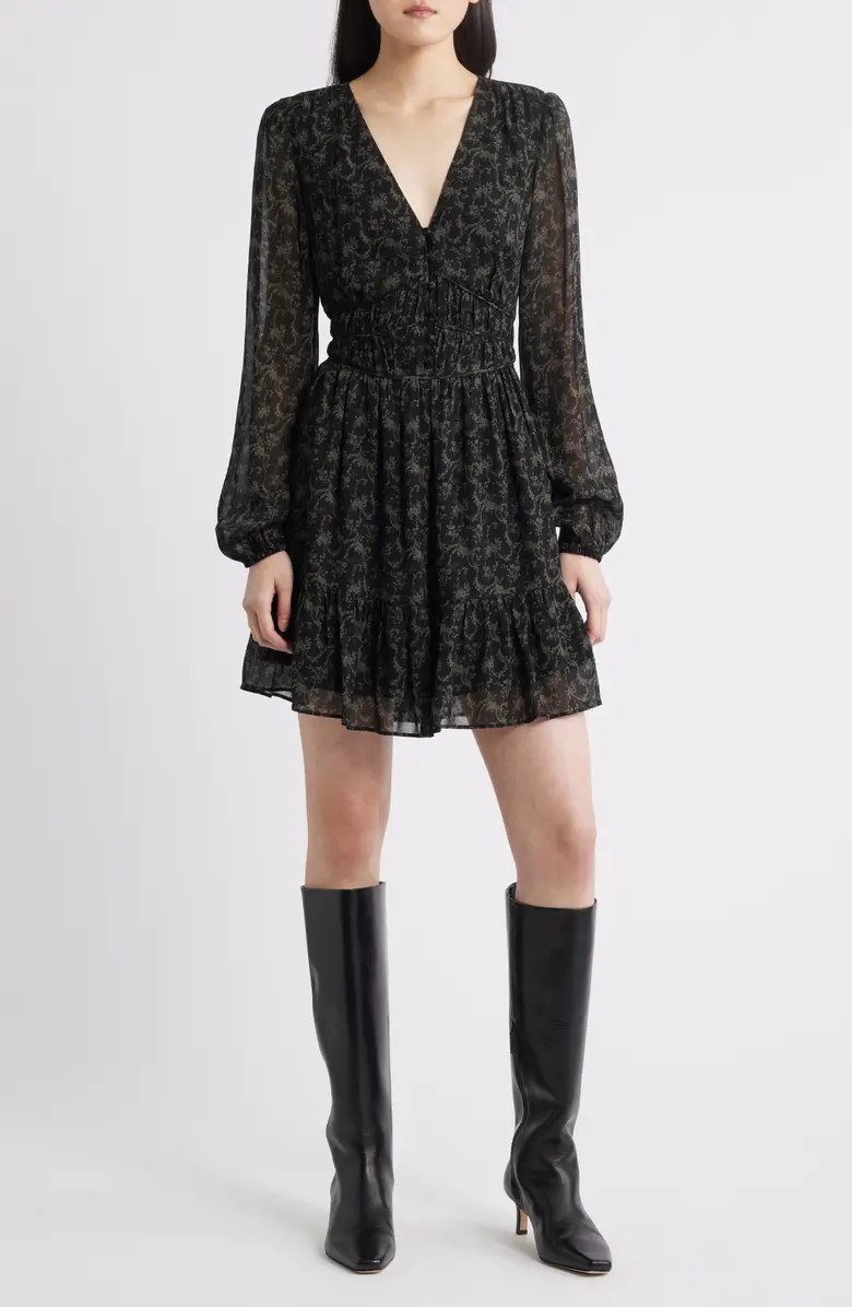 Brasserie Long Sleeve Minidress | Nordstrom