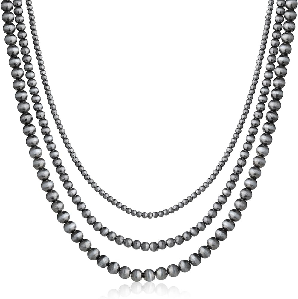 CHISOONBANNER Western Jewelry Navajo Pearl Necklace for Women Cowgirl Beaded Necklace Boho Vintag... | Amazon (US)