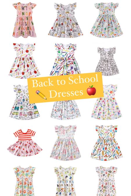 First day of school. Back to School dresses. Cute kindergarten girls dresses. Girls school dresses.

#LTKkids #LTKfamily #LTKBacktoSchool