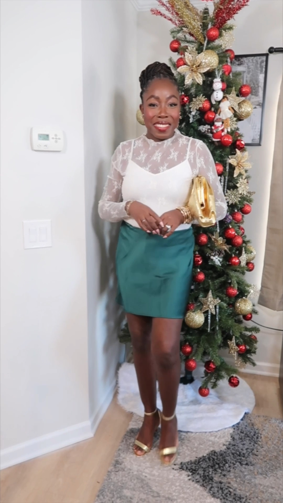 Lace and Satin with a touch of gold.

#LTKHoliday #LTKMidsize #LTKFindsUnder50