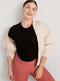 UltraLite Cropped Rib-Knit T-Shirt for Women | Old Navy (US)