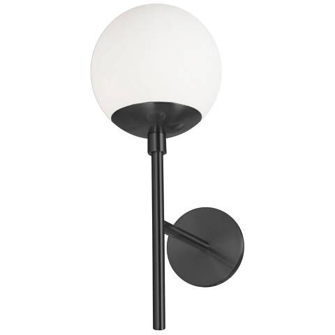 Dayana 15 3/4" High Matte Black Wall Sconce | Lamps Plus