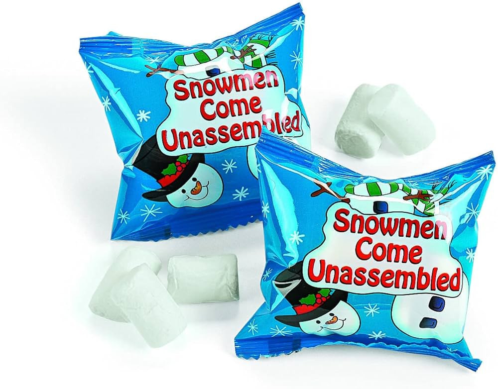 Fun Express Marshmallow Candy - 54 Packs of Joyful Marshmallow Snowmen for Holiday Celebrations -... | Amazon (US)