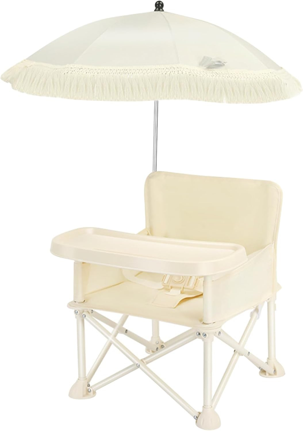 Baby Camping Chair Foldable Baby Beach Chair with Umbrella ＆ Tray Stable Toddler Camping Chair ... | Amazon (US)