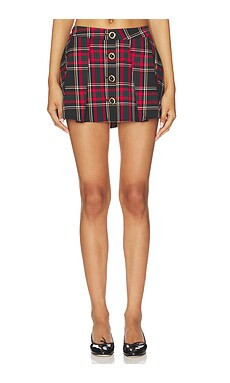 MAJORELLE Shane Mini Skirt in Black & Red Plaid from Revolve.com | Revolve Clothing (Global)