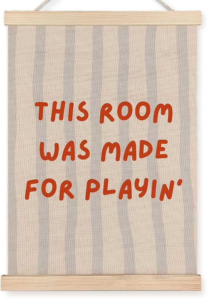 Ebukesh Retro Kids Playroom Poster Wall Art Framed 12x16 Inch, Kids Nursery Decor, This Room was ... | Amazon (US)