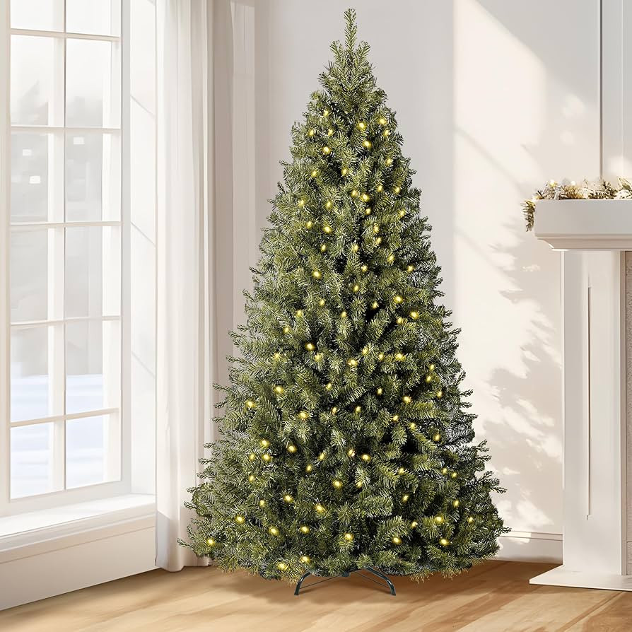 Annecy 7.5ft Pre-Lit Christmas Tree, Green Artificial Full Spruce Christmas Tree for Home, Office... | Amazon (US)