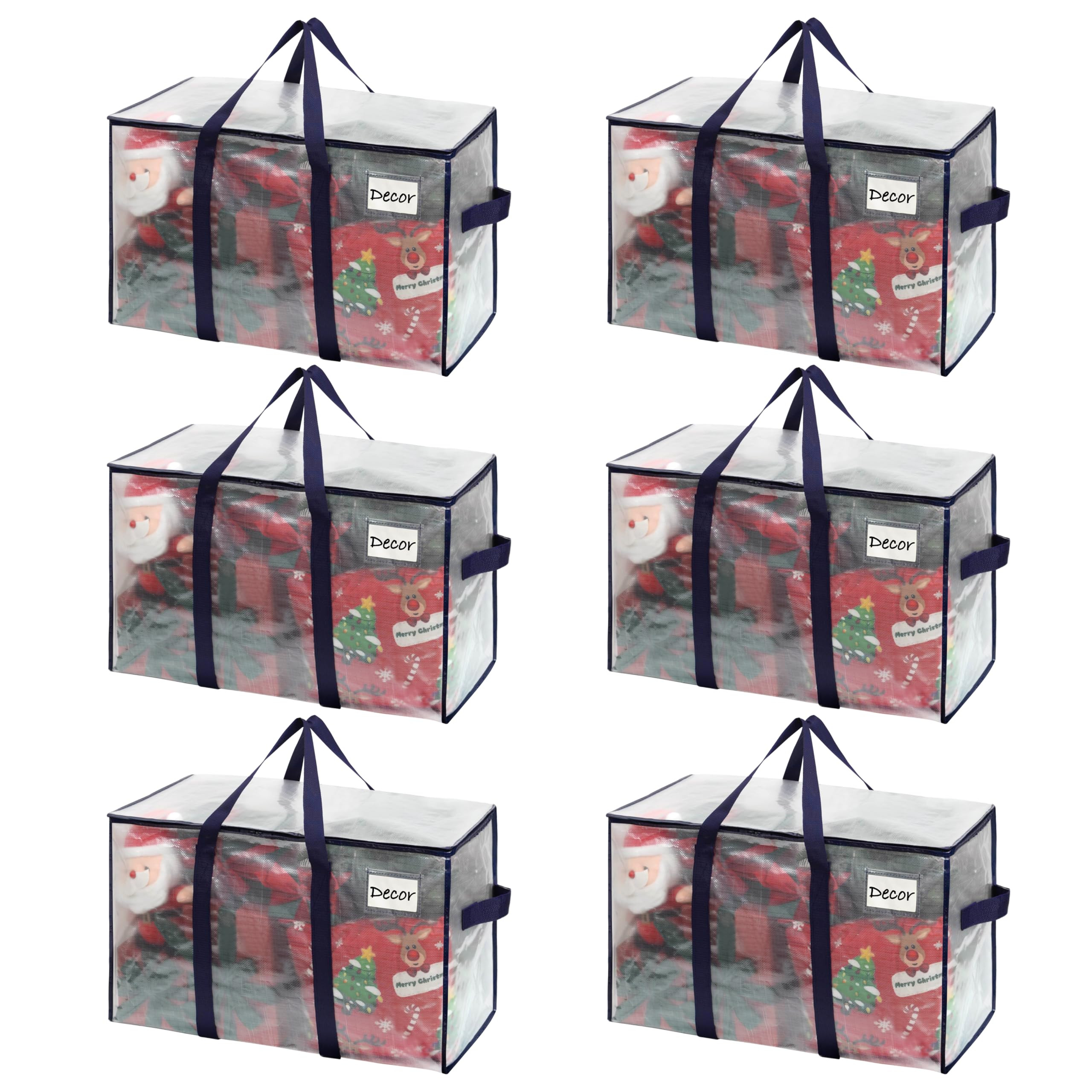 VENO 6 Pack Moving Bags and Large Christmas Storage Bins with lids. Alternative to Moving Boxes, ... | Amazon (US)