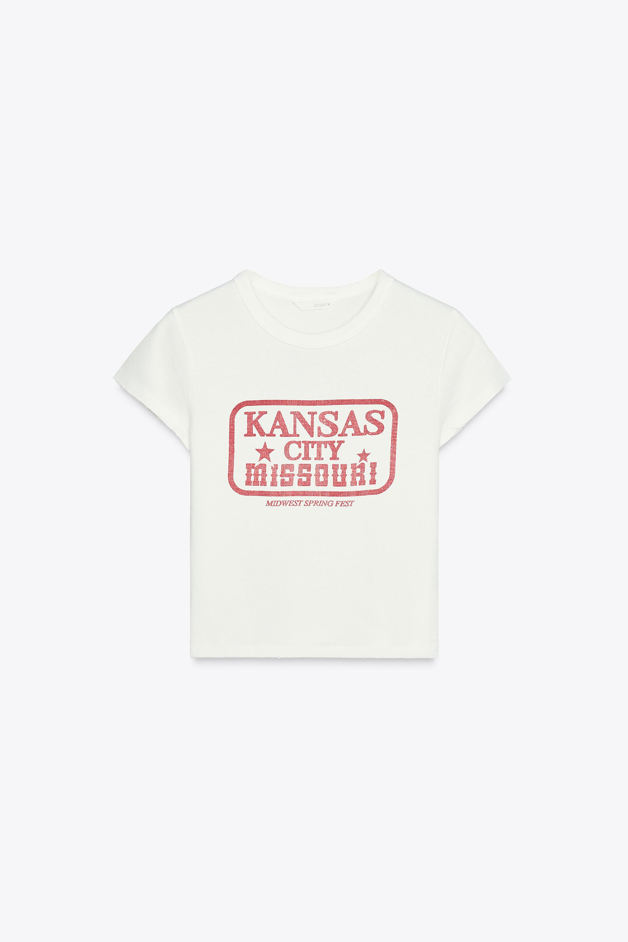 COTTON MODAL TEXT T-SHIRT | Zara US