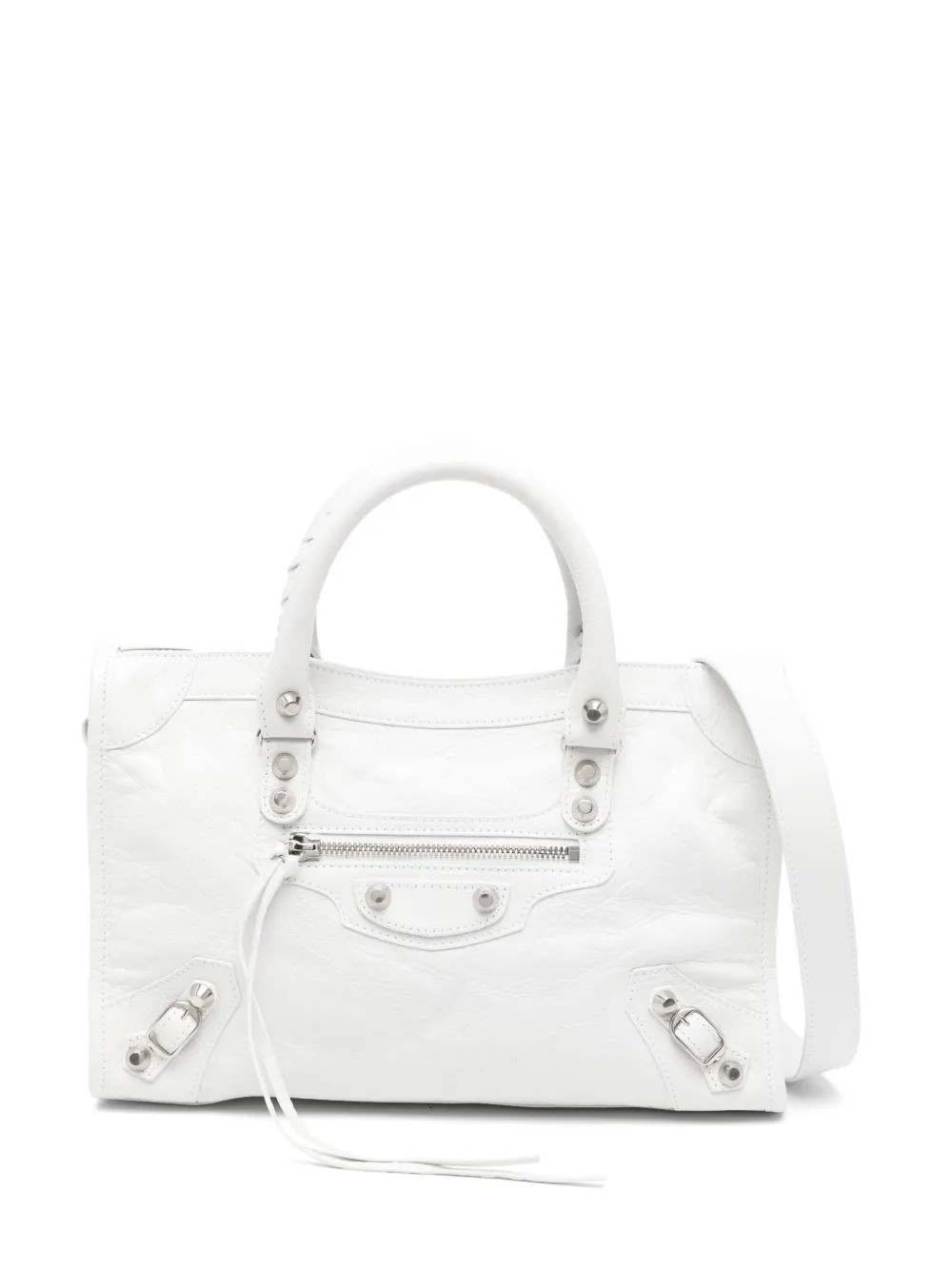 Balenciaga Small Le City Leather Tote Bag | White | FARFETCH | Farfetch Global