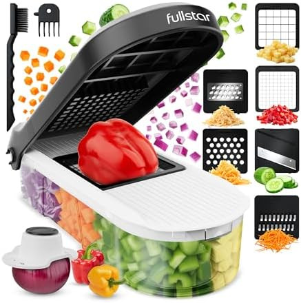 Fullstar Mandoline Slicer for Kitchen - Vegetable Chopper, Onion Potato Food Veggie Fruit Slicer ... | Amazon (US)