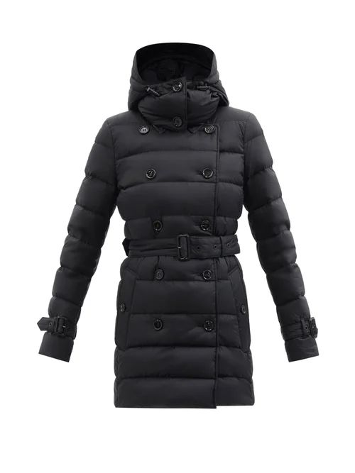 Burberry - Ashwick Belted Quilted Down Coat - Womens - Black | Matches (UK)