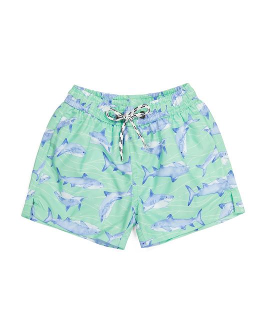 Boys Minty Shark Volley Boardshorts | Boys' Swimsuits | Marshalls | Marshalls