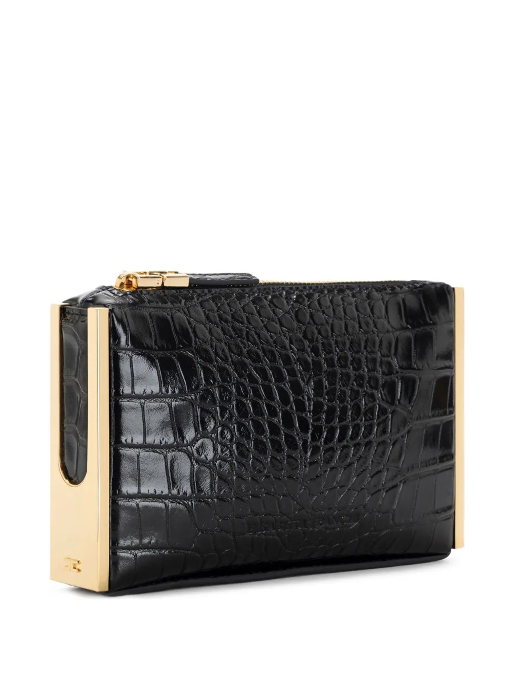 Elisabetta Franchi crocodile-effect Clutch Bag | Black | FARFETCH | Farfetch Global