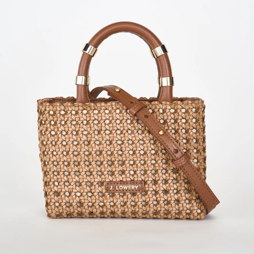 J. LOWERY MINI WILLIAM Tote | Brown Cane | J. LOWERY