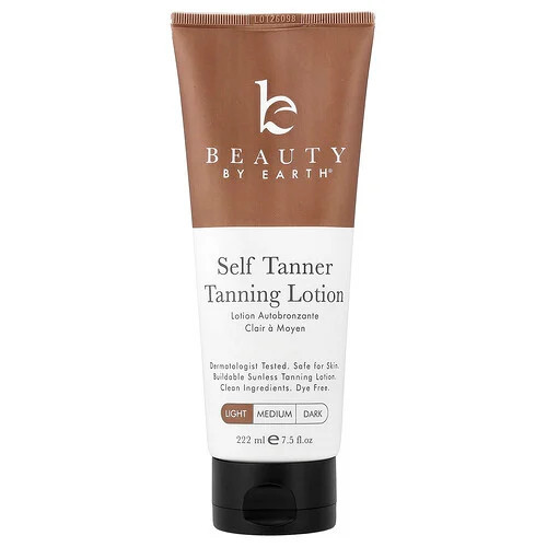 Beauty By Earth, Self Tanner Tanning Lotion, Light, 7.5 fl oz (222 ml) | iHerb