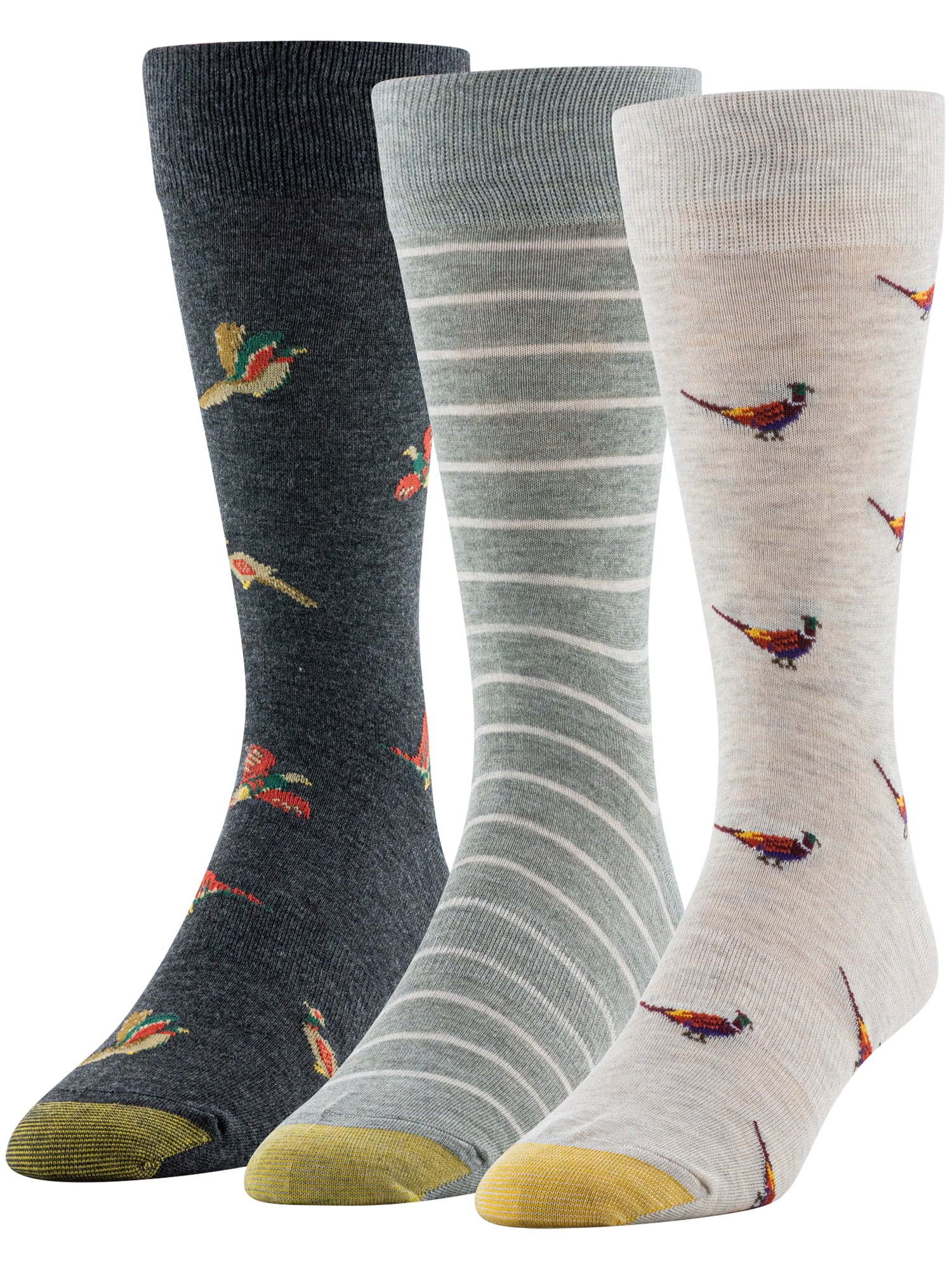 GOLDTOE Edition Mens Conversational Crew Socks, 3-Pack | Walmart (US)