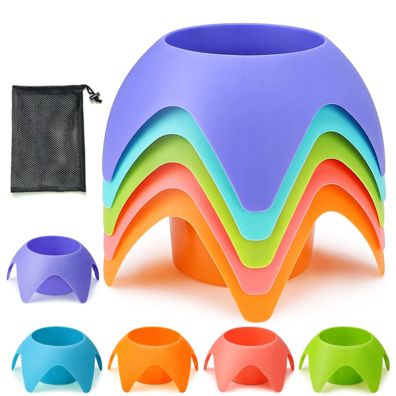 Beach Vacation Essentials,5-Pack Beach Gear Beach Cup Holders Beach Supplies,Beach Trip Must Have... | Walmart (US)