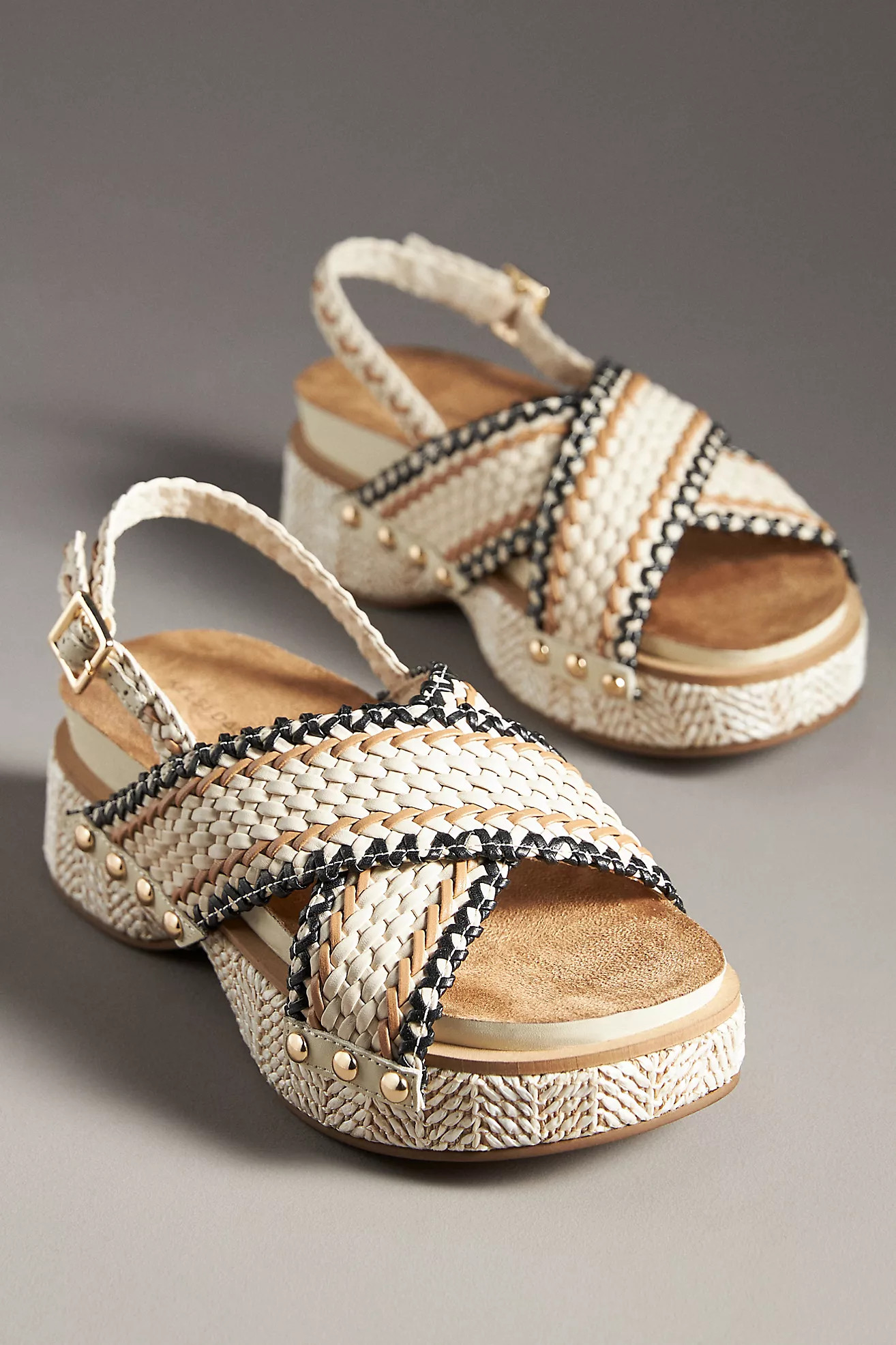 Kelsi Dagger Brooklyn Pace Raffia Platform Sandals | Anthropologie (US)