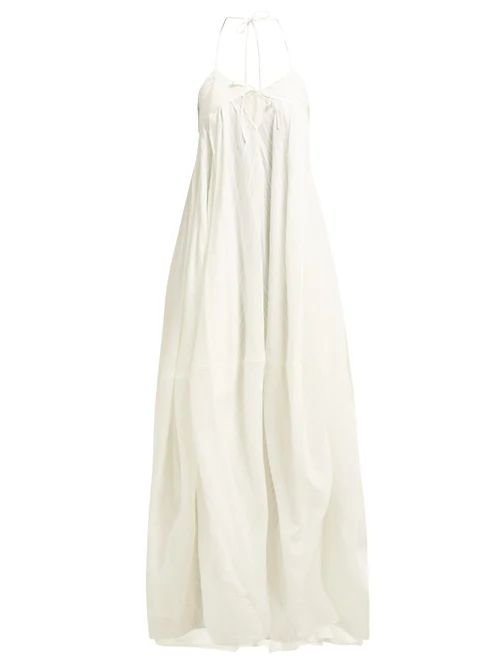 Jacquemus - Calci Cotton Blend Halter Neck Maxi Dress - Womens - White | Matches (US)