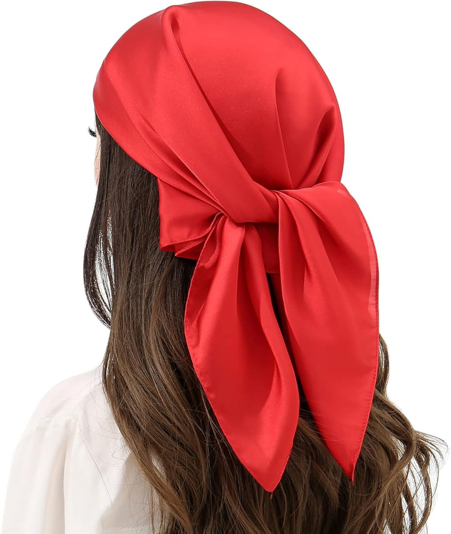 RIIQIICHY Head Scarf Like Silk Bandana Satin Hair Scarf for Women Sleeping Square Scarf for Hair ... | Amazon (US)