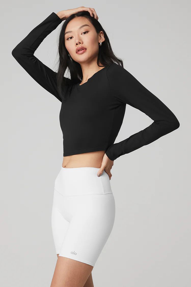 Alosoft Crop Finesse Long Sleeve | Alo Yoga