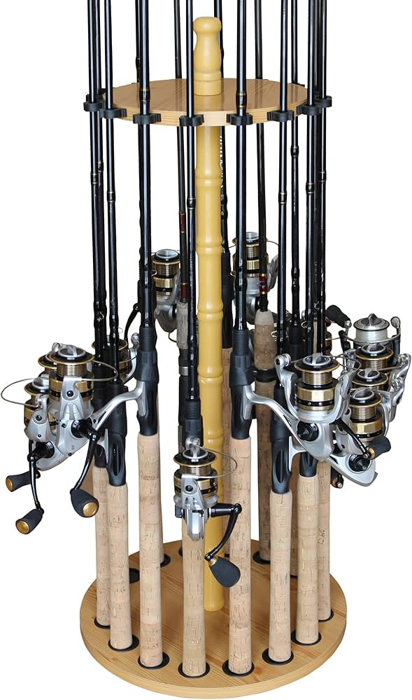 Rush Creek Creations Fishing Rod Holders for Garage, Fishing Pole Rack, Floor Stand Holds up to 1... | Amazon (US)
