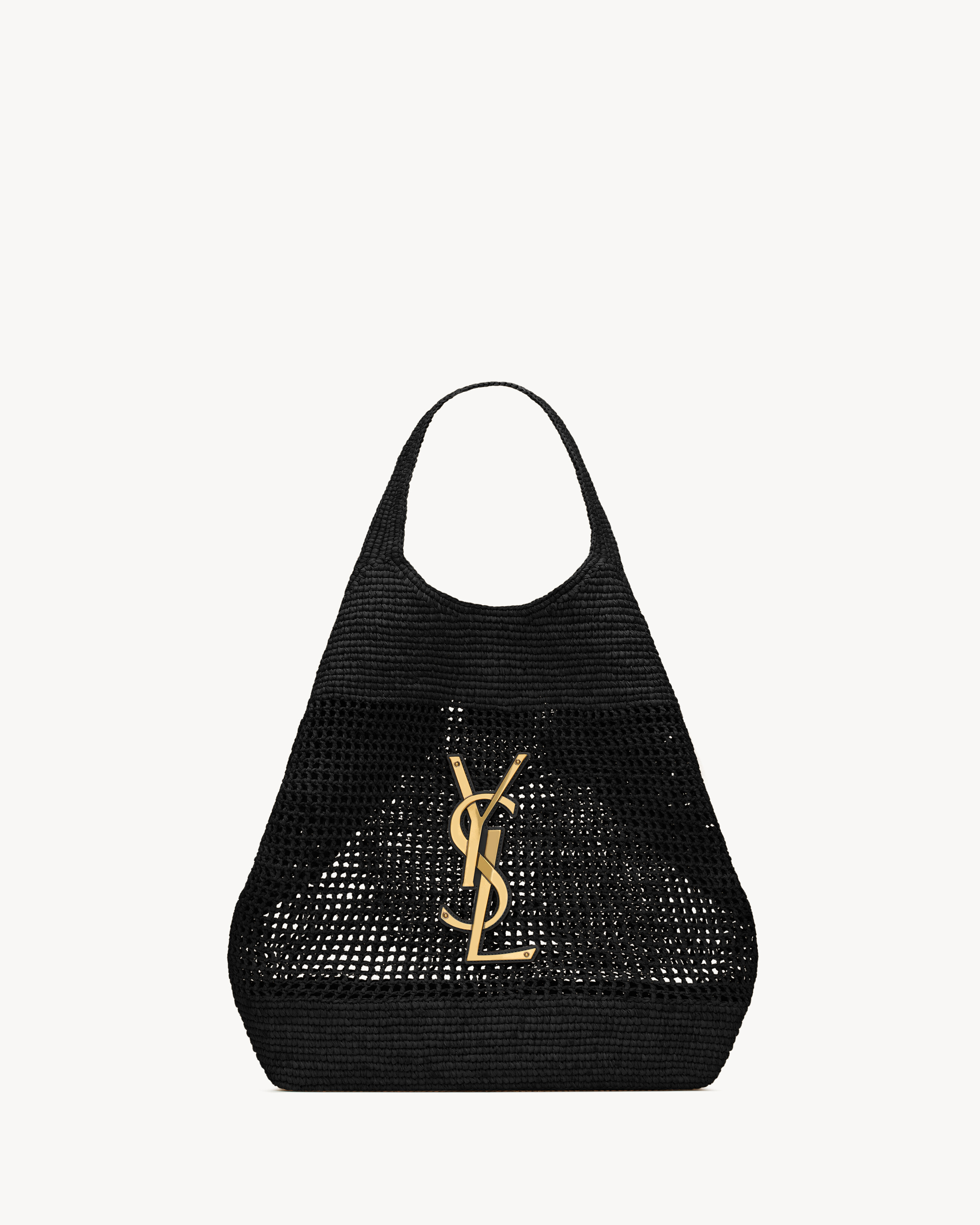 Saint Laurent Icare In Raffia - Black - Women - One Size | Saint Laurent Inc. (Global)