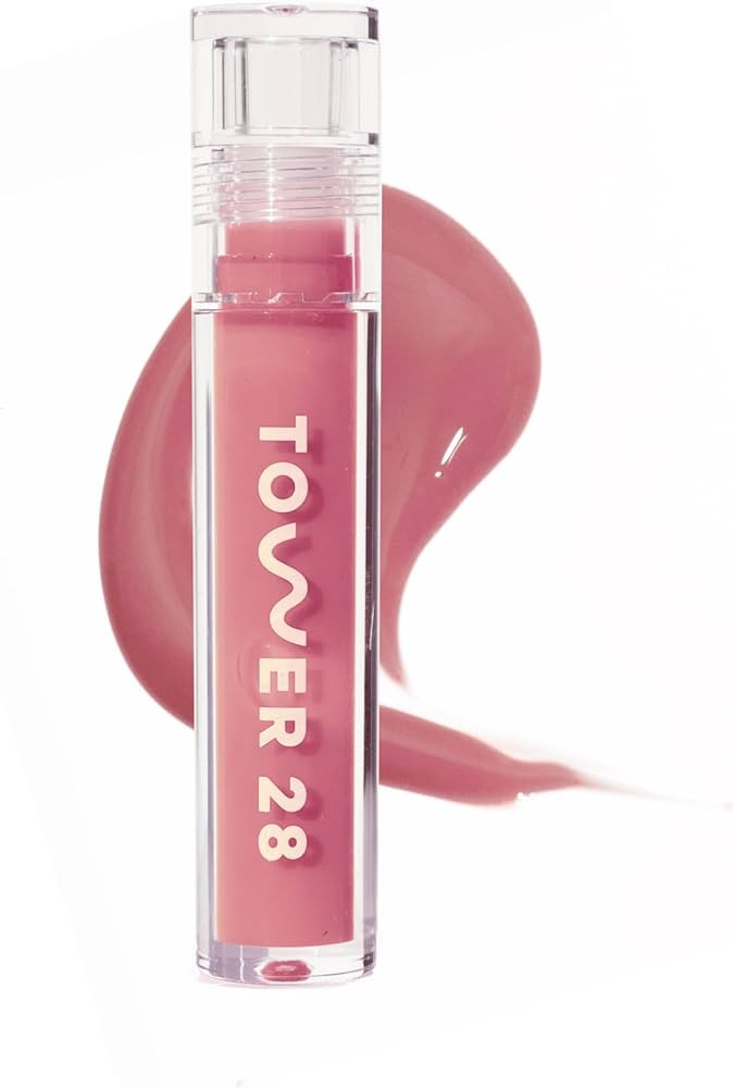 Tower 28 ShineOn Milky Lip Jelly, PISTACHIO, Non-Sticky, Hydrating Vegan Lip Gloss in Milky Nude ... | Amazon (US)